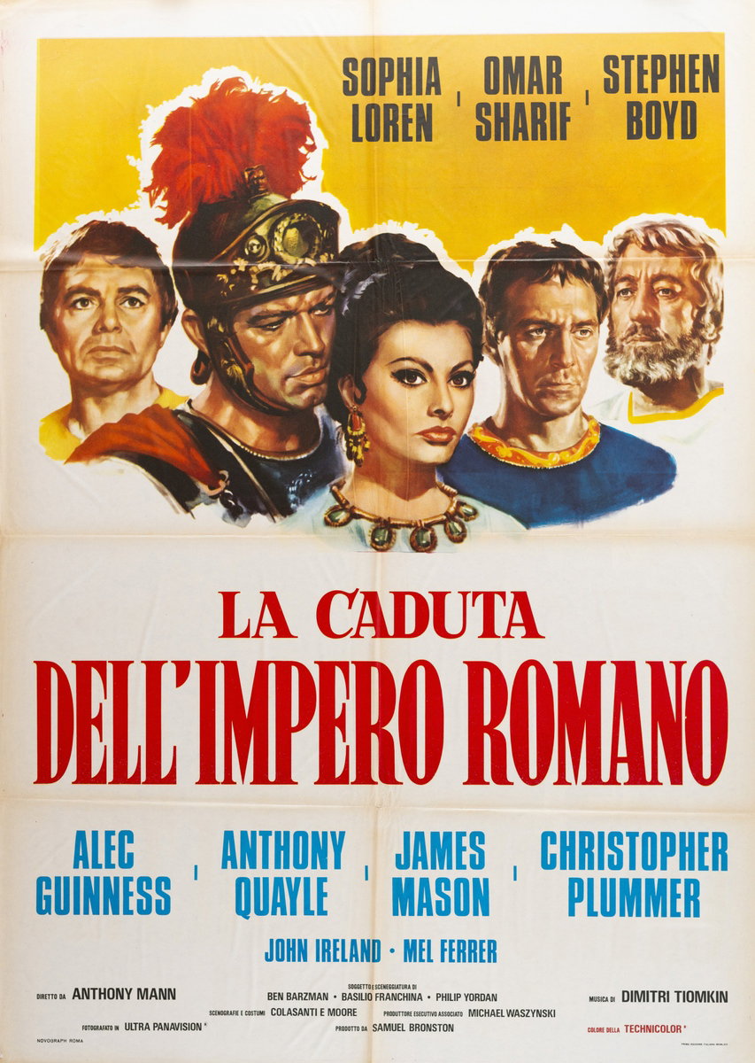 Manifesto 2 per il film La caduta dell'impero romano (1964)