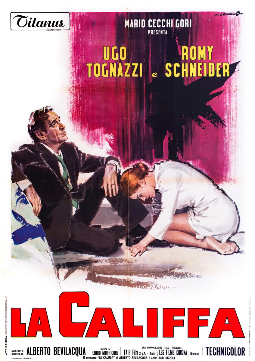 Manifesto 2 per il film La califfa (1970), dipinto da Angelo Cesselon