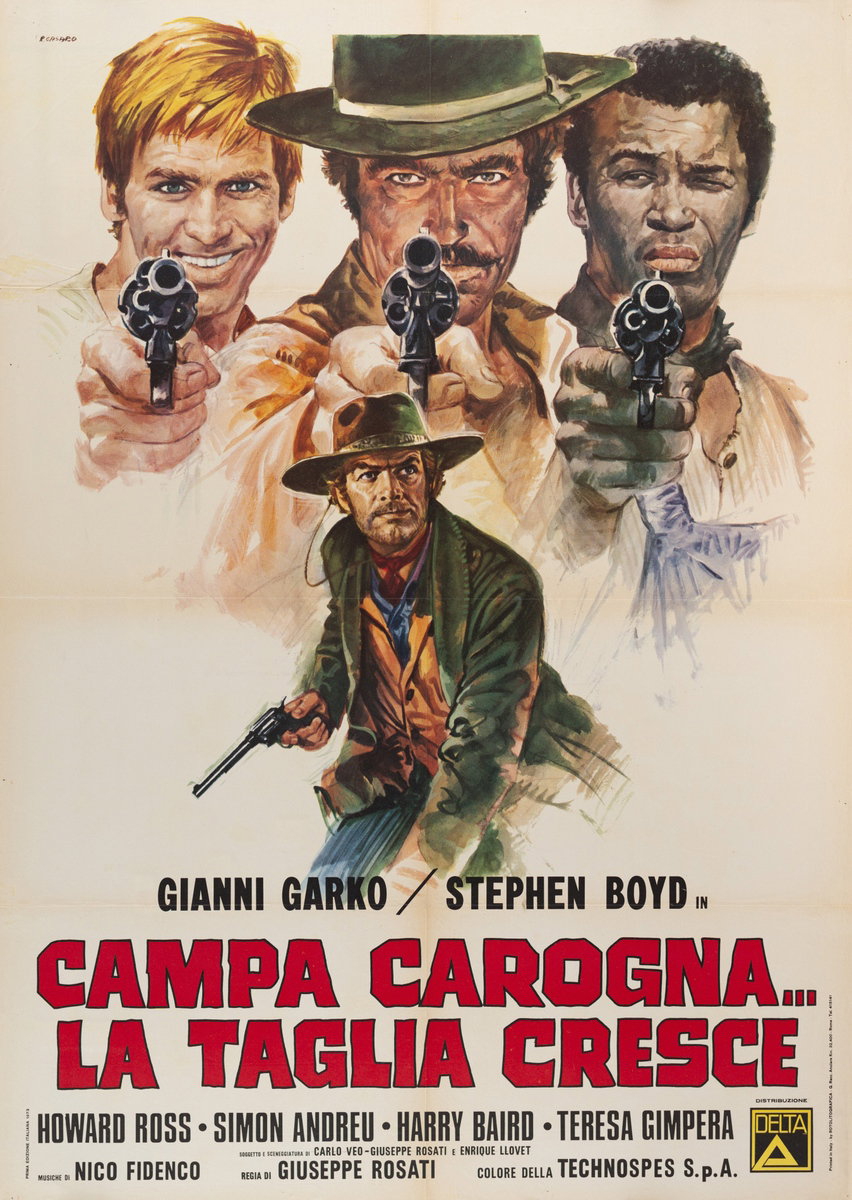 Poster 2 for the film Those Dirty Dogs! (1973), painted by Renato Casaro (Renè)