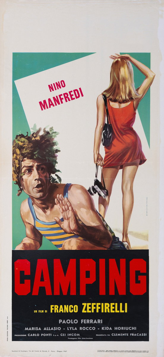 Locandina 2 per il film Camping (1958), dipinto da Mario Piovano