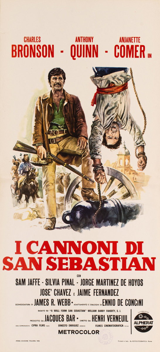 Locandina 2 per il film I cannoni di San Sebastian (1968), dipinto da Giovanni Di Stefano