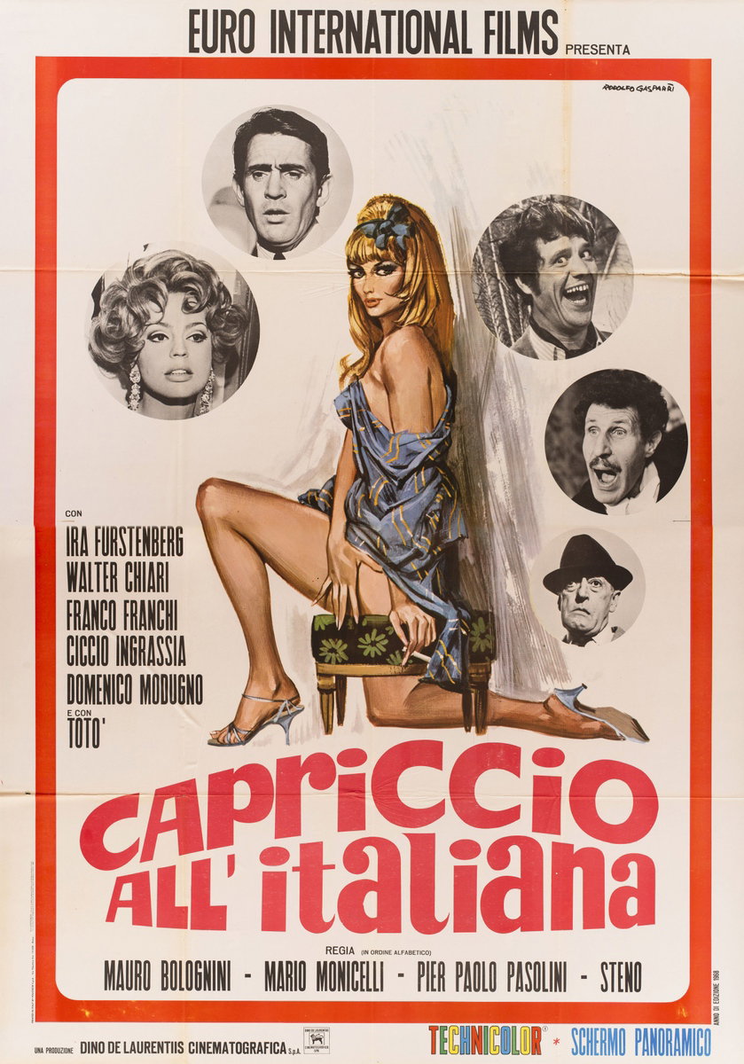 Poster 2 for the film Caprice Italian Style (1968), painted by Rodolfo Gasparri