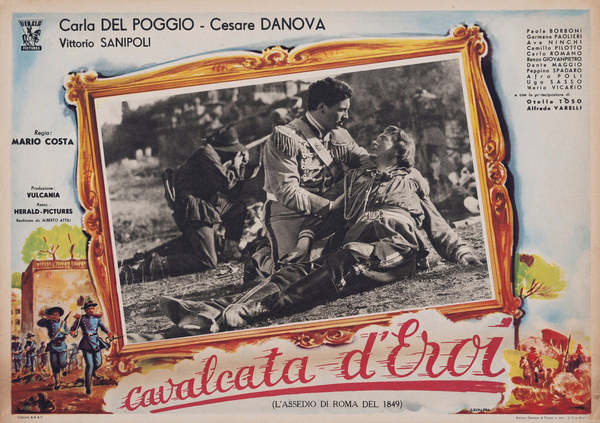 Fotobusta 3 per il film Cavalcata d'eroi (1951), dipinto da Scalora