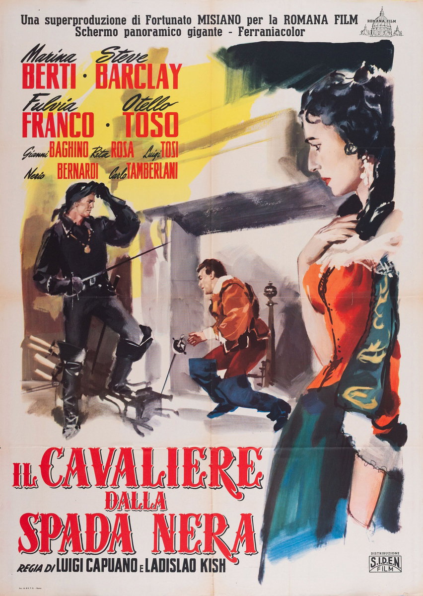 Manifesto 2 per il film Il cavaliere dalla spada nera (1956)