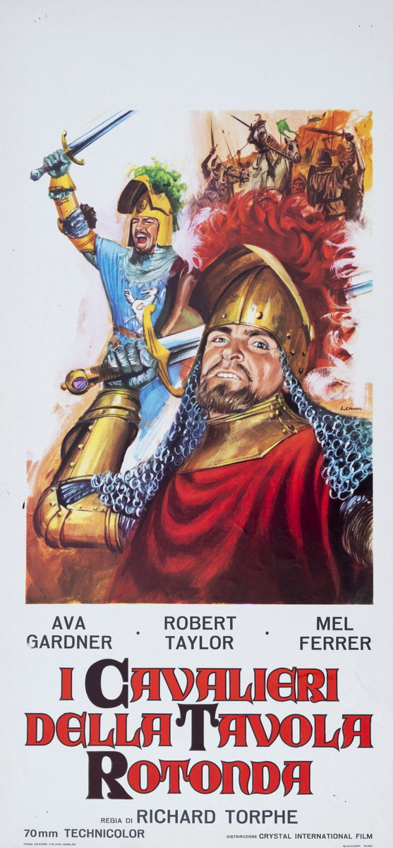 Locandina 2 per il film I cavalieri della tavola rotonda (1953), dipinto da Luciano Crovato