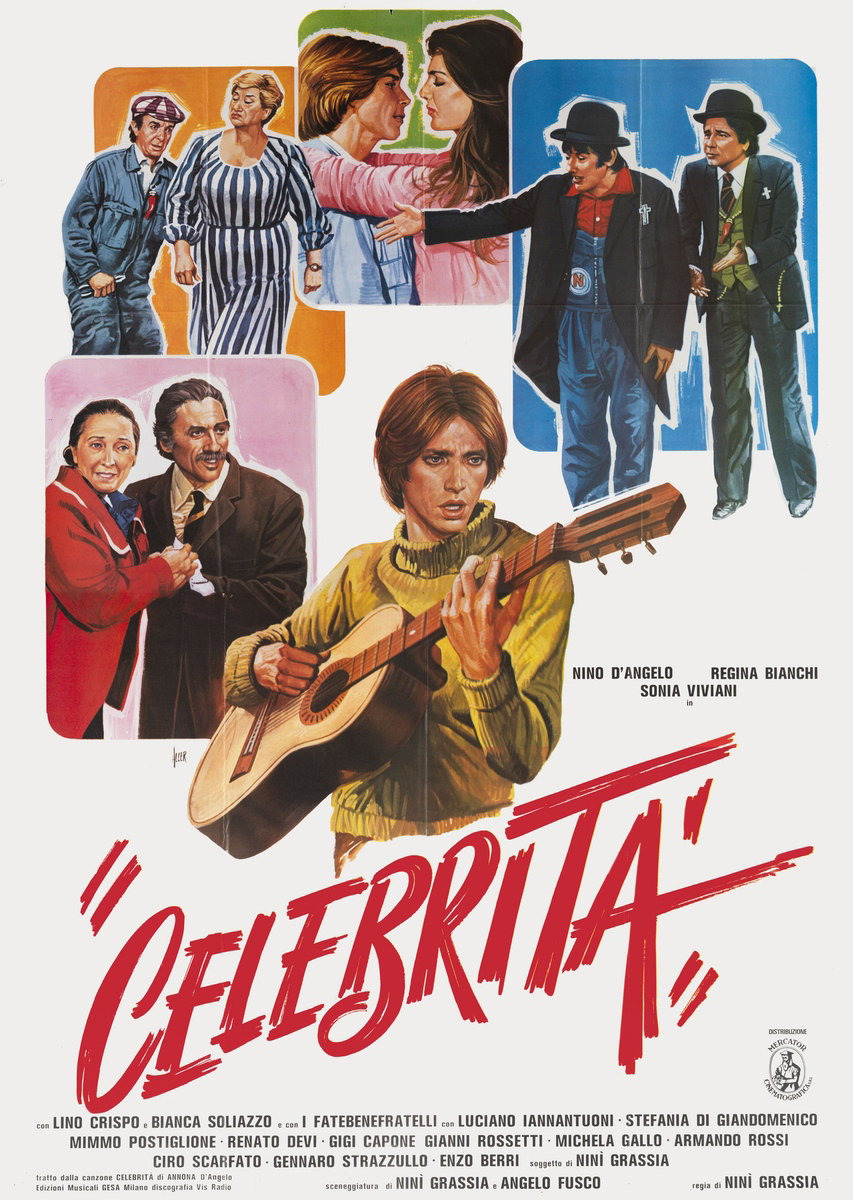 Manifesto 2 per il film Celebrità (1981), dipinto da Giovanni Alessandri (Aller)