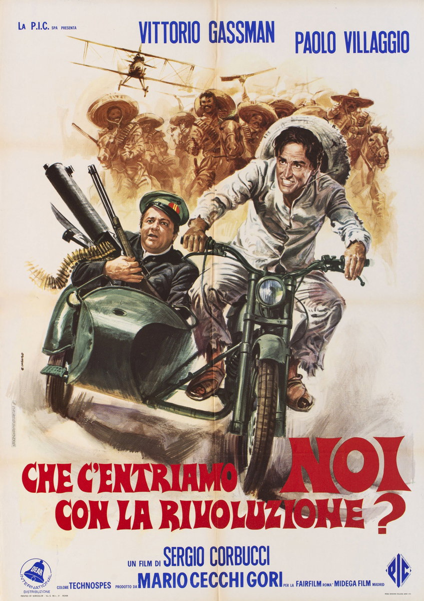 Poster 2 for the film What Am I Doing in the Middle of the Revolution? (1972), painted by Renato Casaro (Renè)