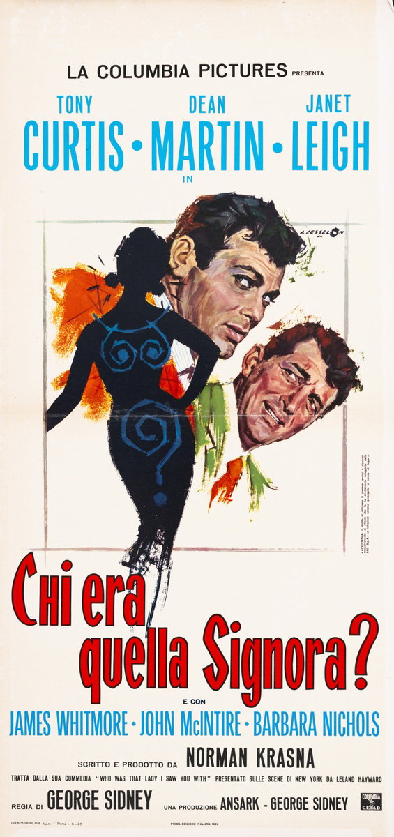 Locandina 2 per il film Chi era quella signora? (1960), dipinto da Angelo Cesselon