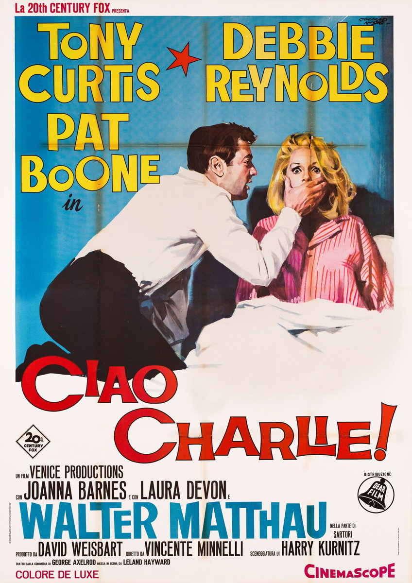 Poster 2 for the film Goodbye Charlie (1964), painted by Giuliano Nistri