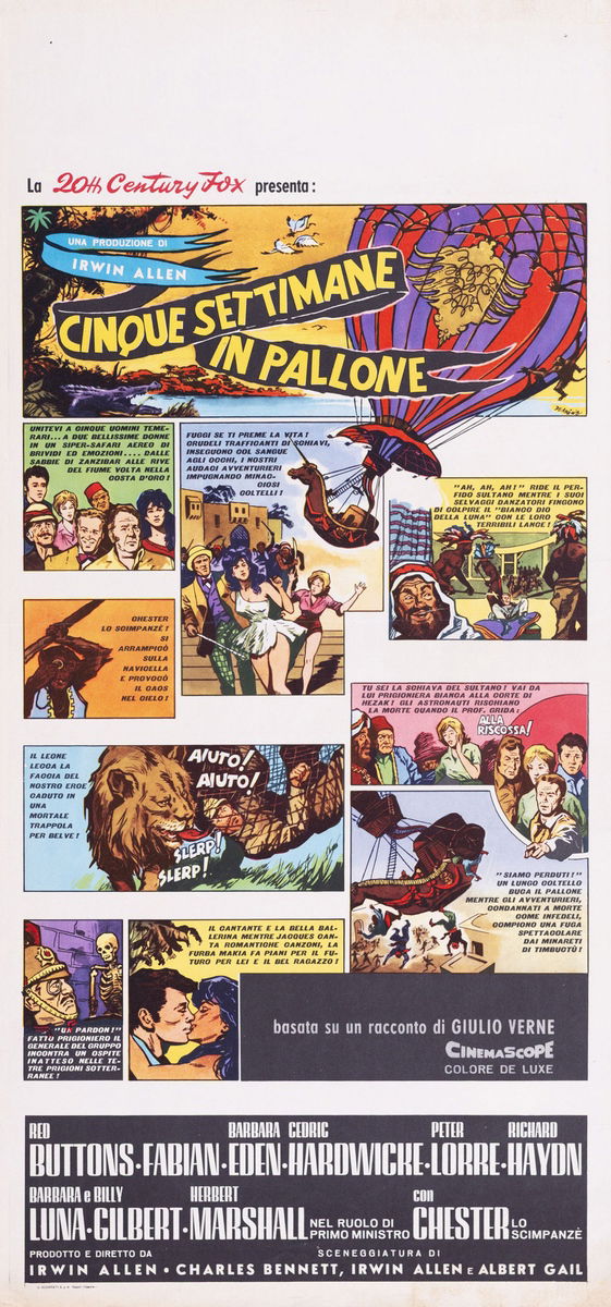 Five Weeks in a Balloon - Lobby Card 1