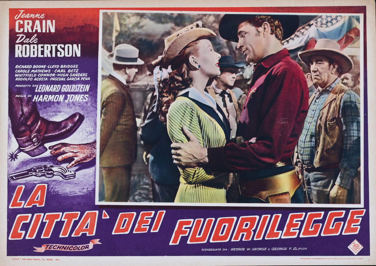 Fotobusta 2 per il film La città dei fuorilegge (1953)