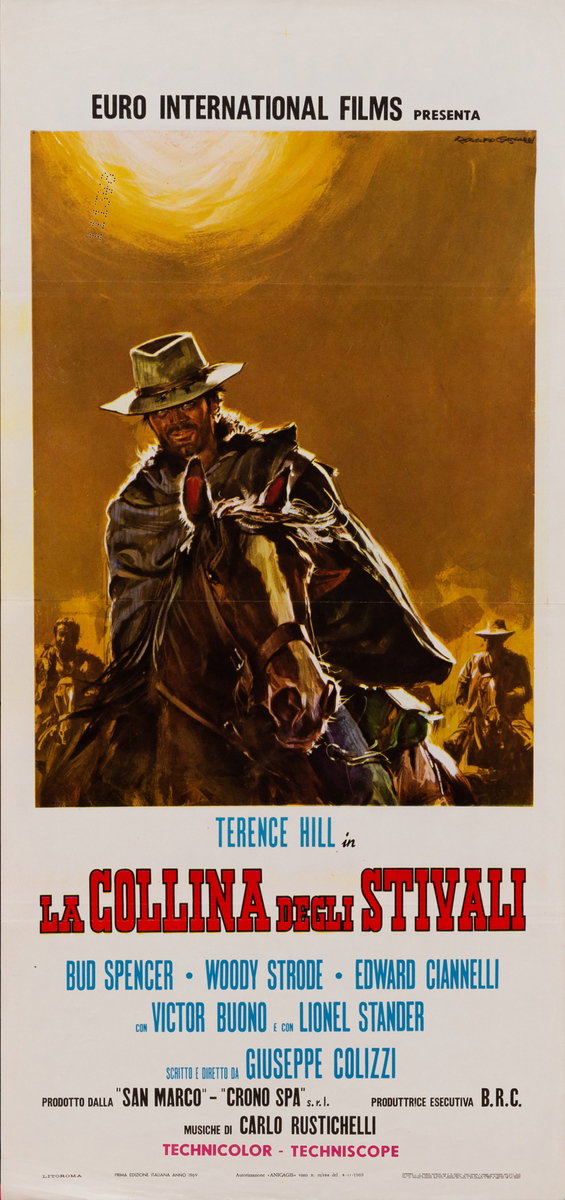 Locandina 2 per il film La collina degli stivali (1969), dipinto da Rodolfo Gasparri