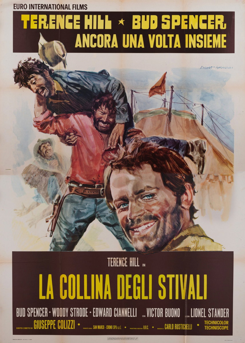 Manifesto 5 per il film La collina degli stivali (1969), dipinto da Rodolfo Gasparri
