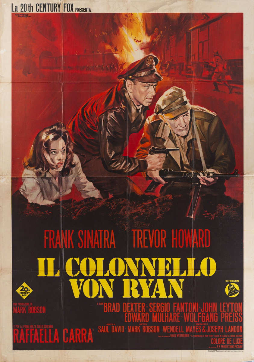 Poster 3 for the film Von Ryan's Express (1965), painted by Giuliano Nistri