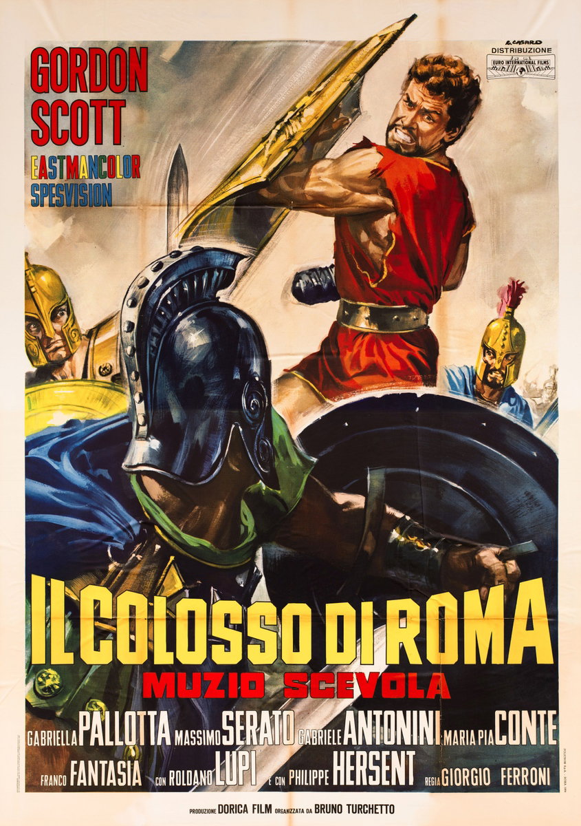 Poster 2 for the film Hero of Rome (1964), painted by Renato Casaro (Renè)