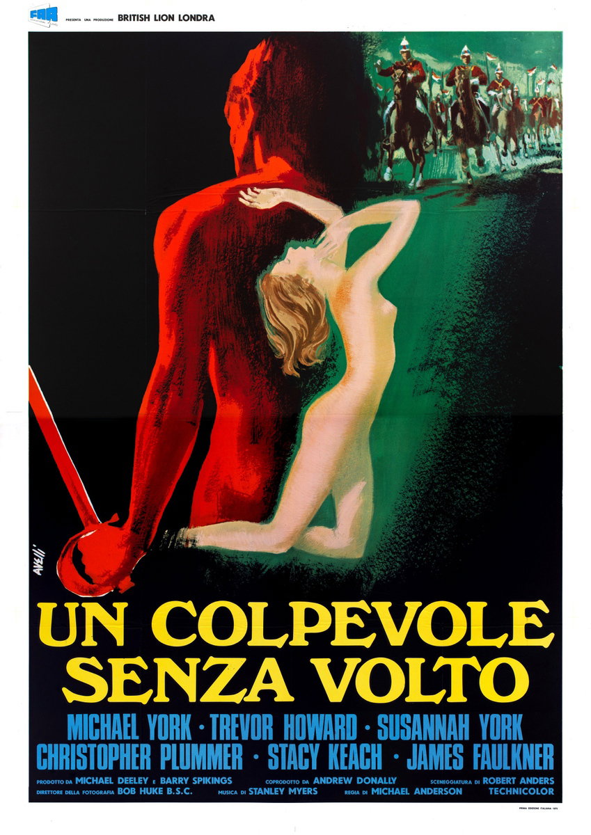 Manifesto 2 per il film Un colpevole senza volto (1975), dipinto da Agatino Avelli