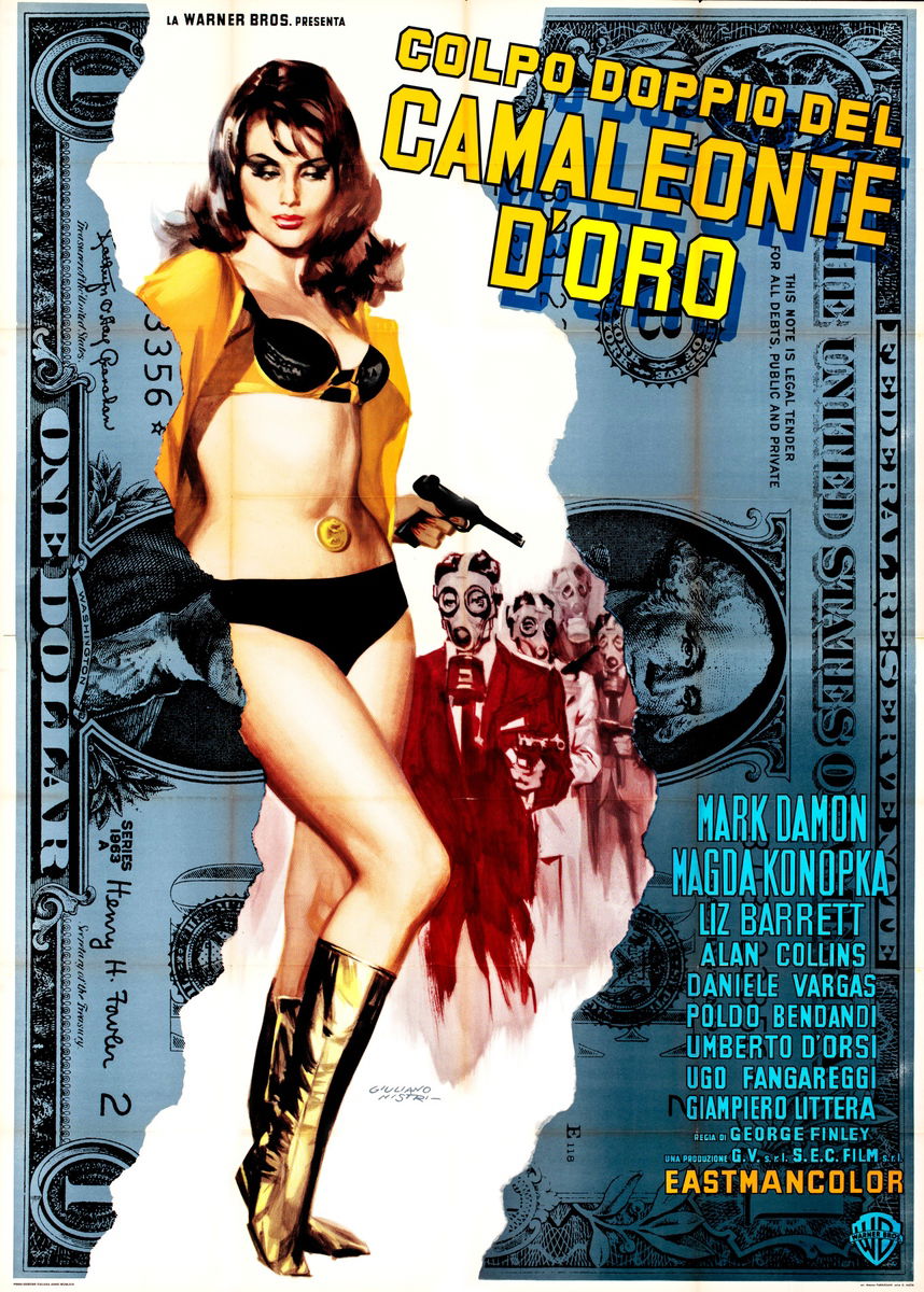 Colpo doppio del camaleonte d'oro - Manifesto 1