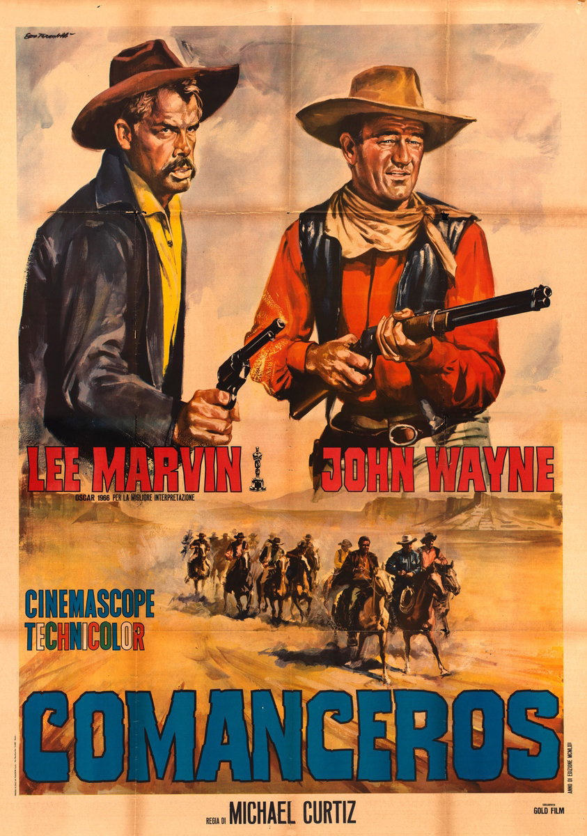 Poster 3 for the film The Comancheros (1961), painted by Ezio Tarantelli
