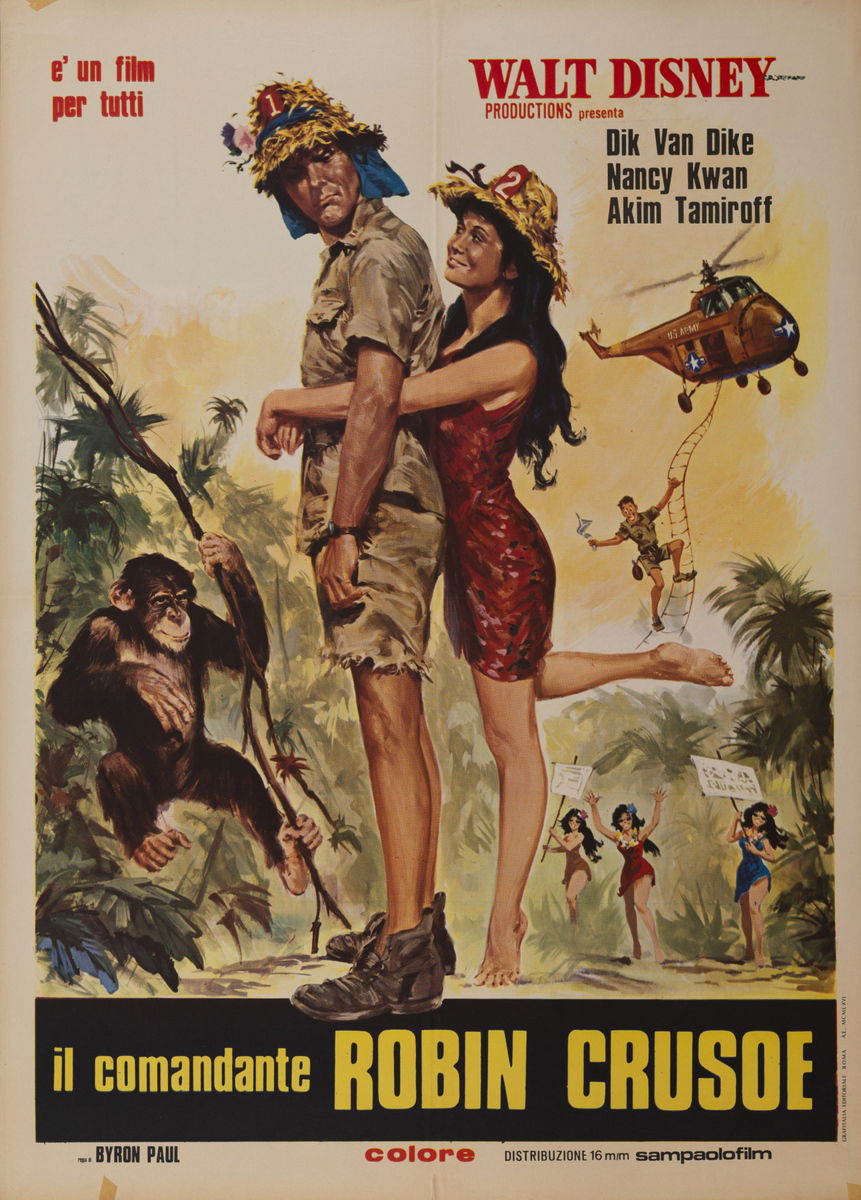 Il comandante Robin Crusoe - Manifesto 1