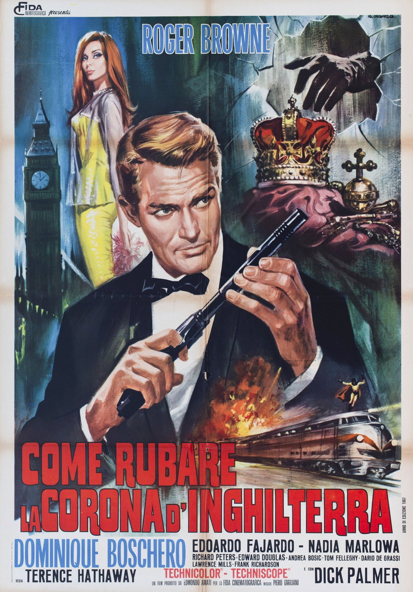 Manifesto 2 per il film Come rubare la corona d'Inghilterra (1967), dipinto da Renato Casaro (Renè)