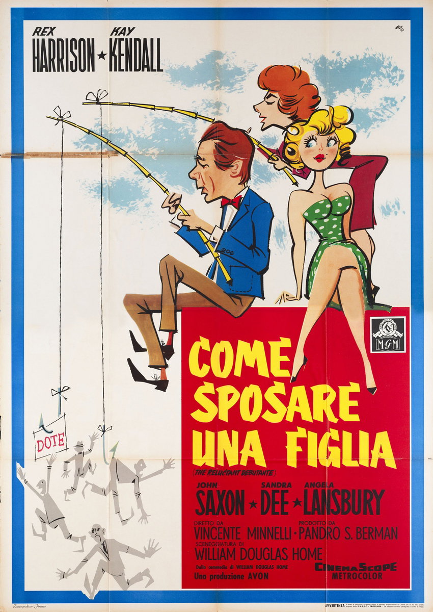 Poster 2 for the film Come sposare una figlia (1958), painted by Silvano Campeggi (Nano)