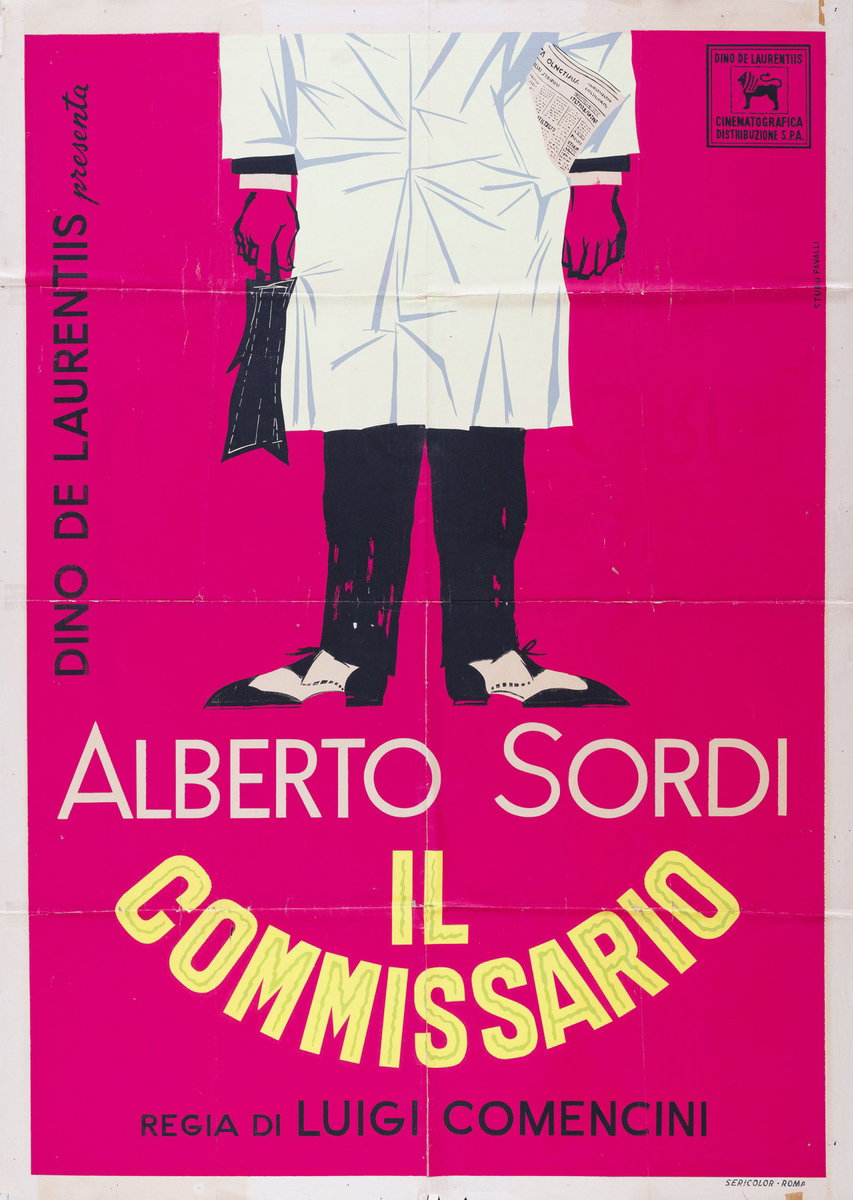Poster 6 for the film The Police Commissioner (1962), painted by Studio Favalli