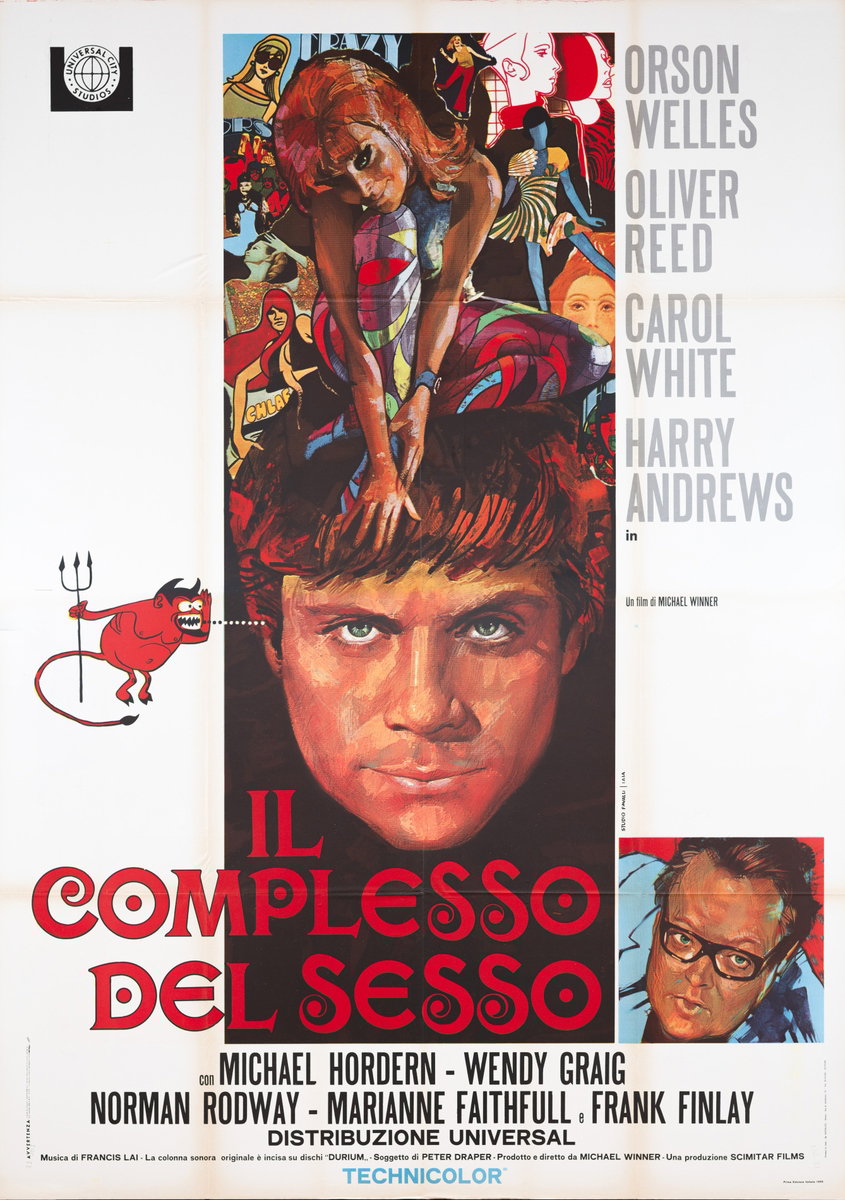 Manifesto 2 per il film Il complesso del sesso (1967), dipinto da Piero Ermanno Iaia