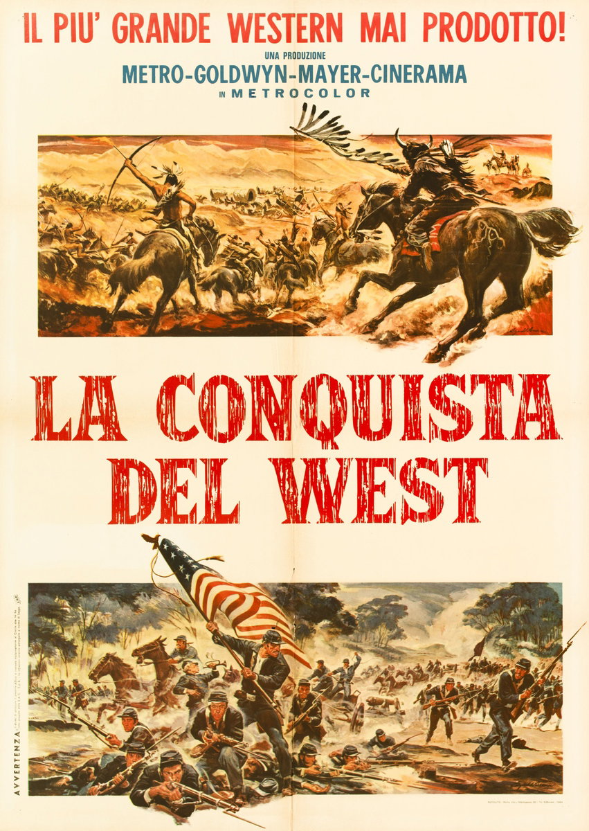 Manifesto 2 per il film La conquista del West (1962)