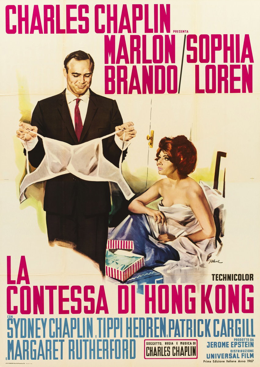 Manifesto 2 per il film La contessa di Hong Kong (1967), dipinto da Giorgio Olivetti