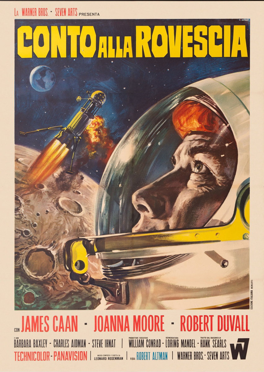 Poster 2 for the film Countdown (1967), painted by Renato Casaro (Renè)