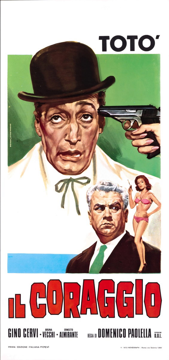 Locandina 2 per il film Il coraggio (1955), dipinto da Mario Piovano