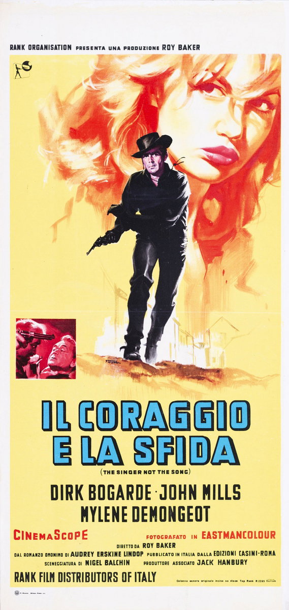 Locandina 3 per il film Il coraggio e la sfida (1961), dipinto da Giuliano Nistri