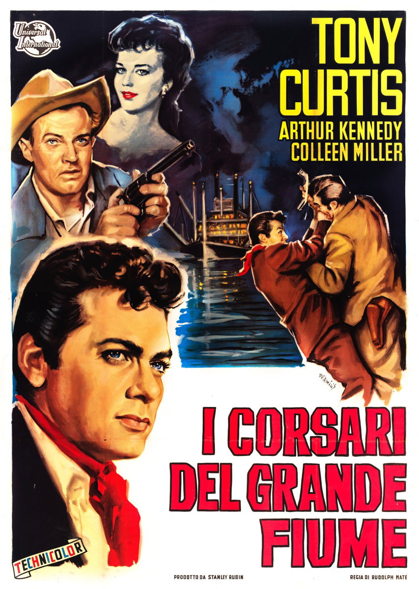 Poster 2 for the film The Rawhide Years (1956), painted by Arnaldo De Amicis (Aldo)