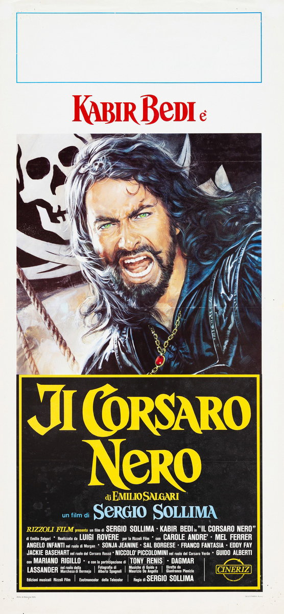 Locandina 2 per il film Il corsaro nero (1976), dipinto da Renato Casaro (Renè)