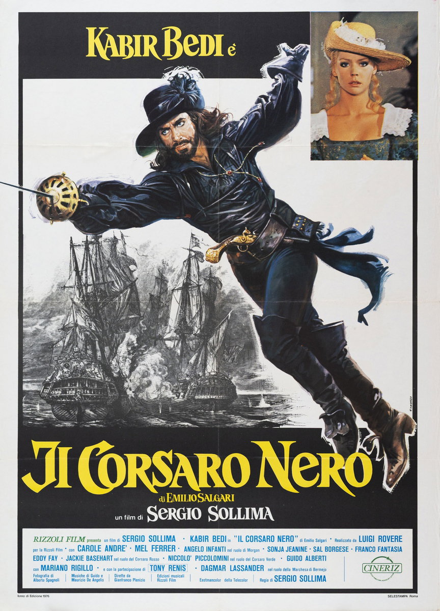 Manifesto 5 per il film Il corsaro nero (1976), dipinto da Renato Casaro (Renè)