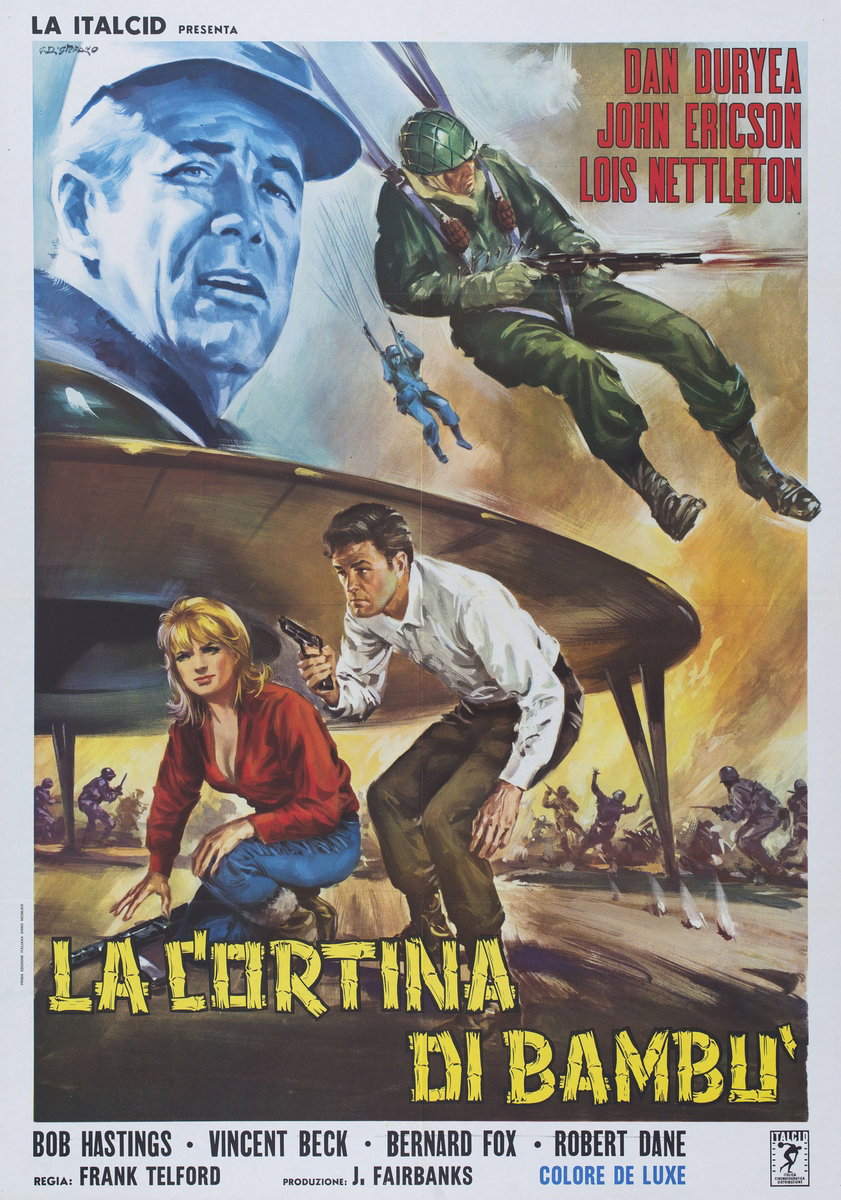 Poster 3 for the film The Bamboo Saucer (1968), painted by Giovanni Di Stefano
