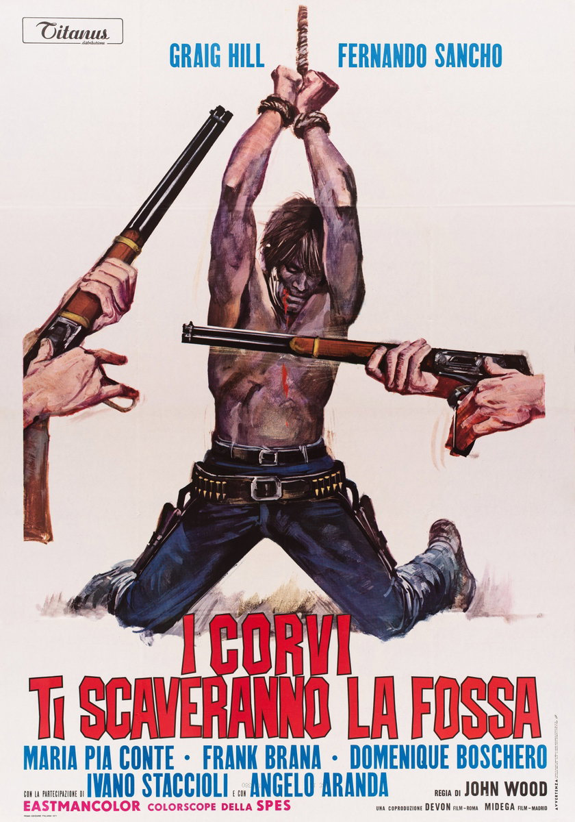 Poster 2 for the film And the Crows Will Dig Your Grave (1971)