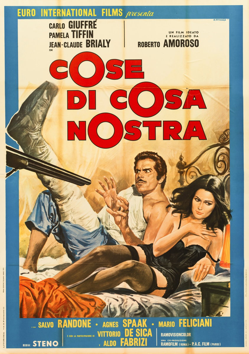 Manifesto 2 per il film Cose di Cosa Nostra (1971), dipinto da Renato Casaro (Renè)