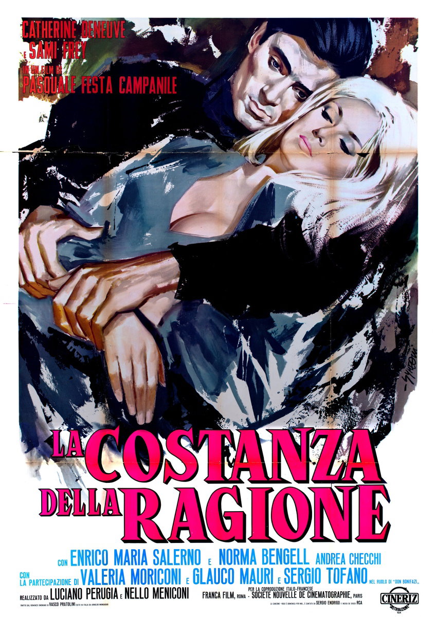 Manifesto 2 per il film La costanza della ragione (1964), dipinto da Sandro Simeoni (Symeoni)