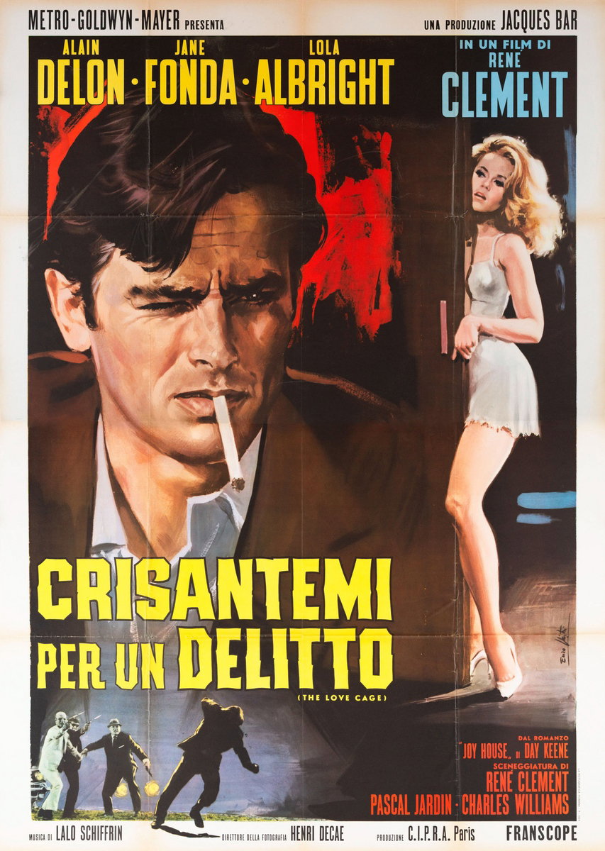 Manifesto 4 per il film Crisantemi per un delitto (1964), dipinto da Lorenzo Nistri (Enzo)
