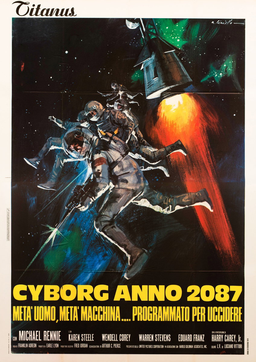 Cyborg anno 2087 - Metà uomo, metà macchina... programmato per uccidere - Manifesto 2