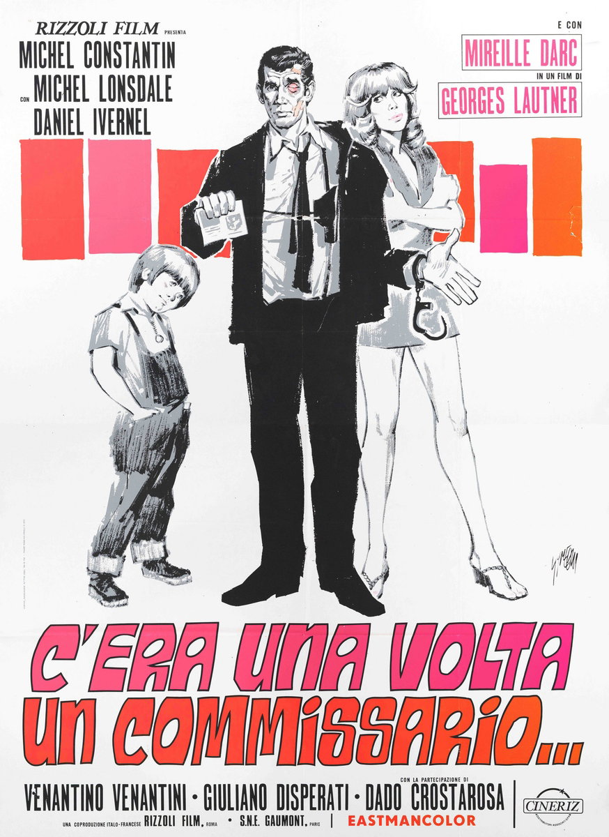 Poster 2 for the film There Once Was a Cop (1972), painted by Sandro Simeoni (Symeoni)