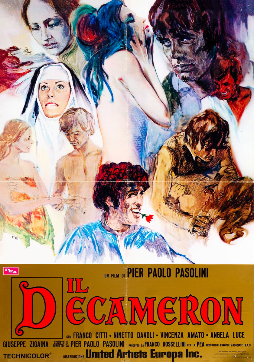 Poster 3 for the film The Decameron (1971), painted by Agatino Avelli