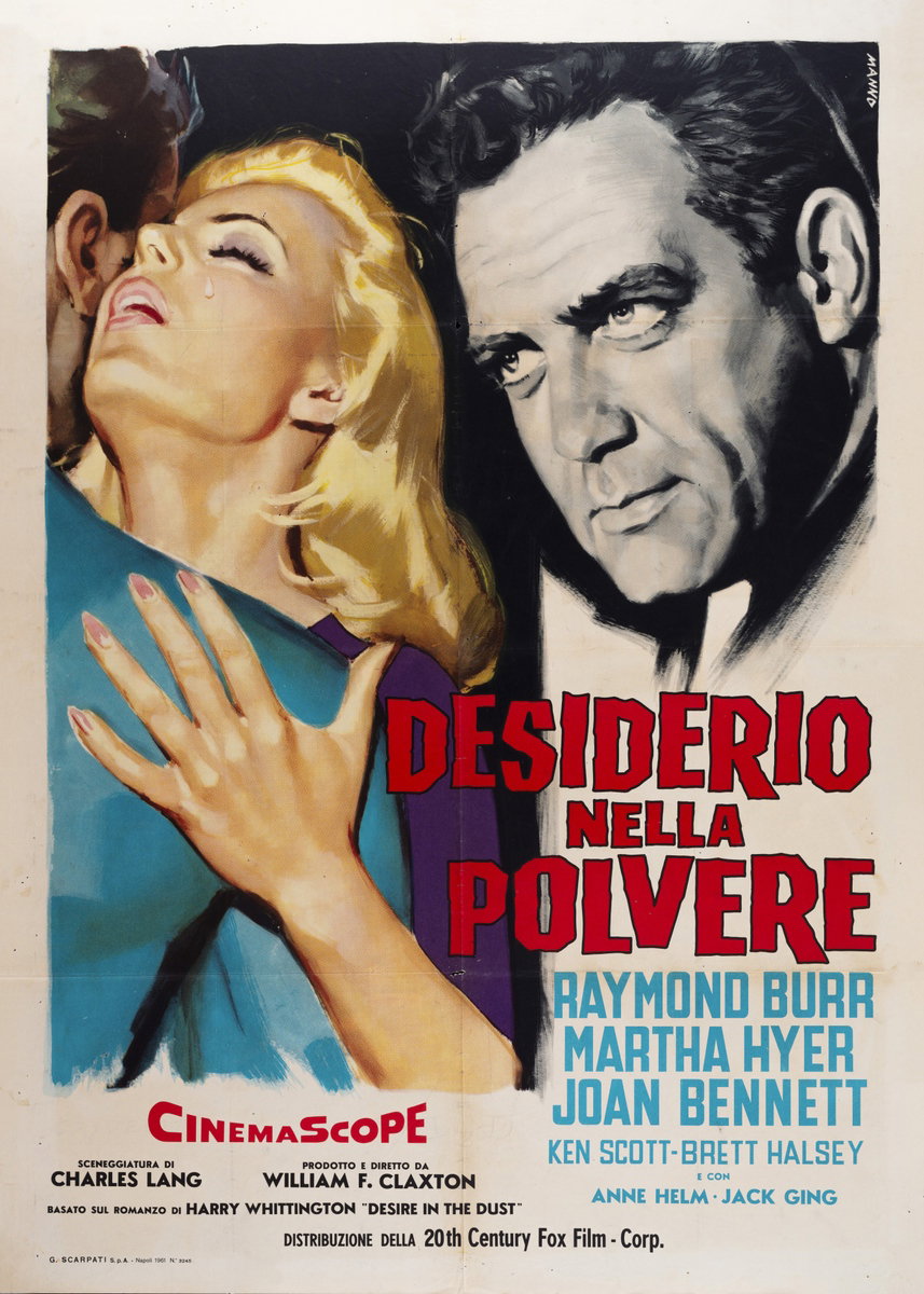 Manifesto 2 per il film Desiderio nella polvere (1960), dipinto da Dante Manno