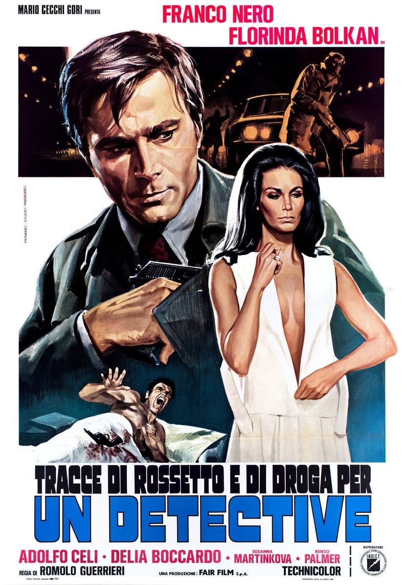 Manifesto 2 per il film Un detective (1969), dipinto da Mario Piovano