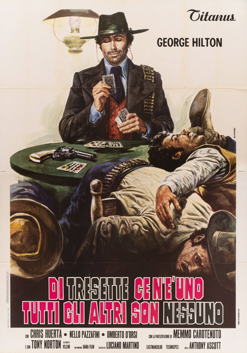 Poster 2 for the film Di Tresette ce n'è uno tutti gli altri son nessuno (1973), painted by Renato Casaro (Renè)