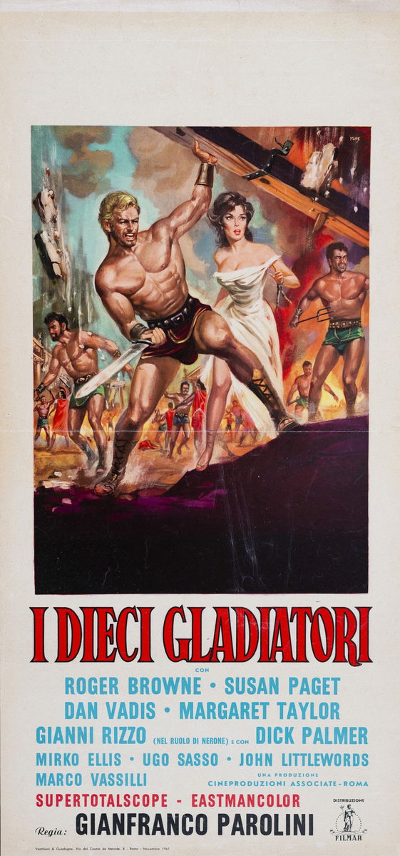 The Ten Gladiators - Lobby Card 1