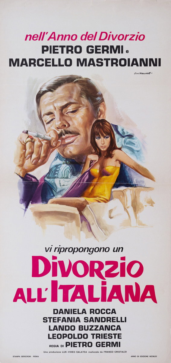 Locandina 2 for the film Divorce Italian Style (1961), painted by Ezio Tarantelli