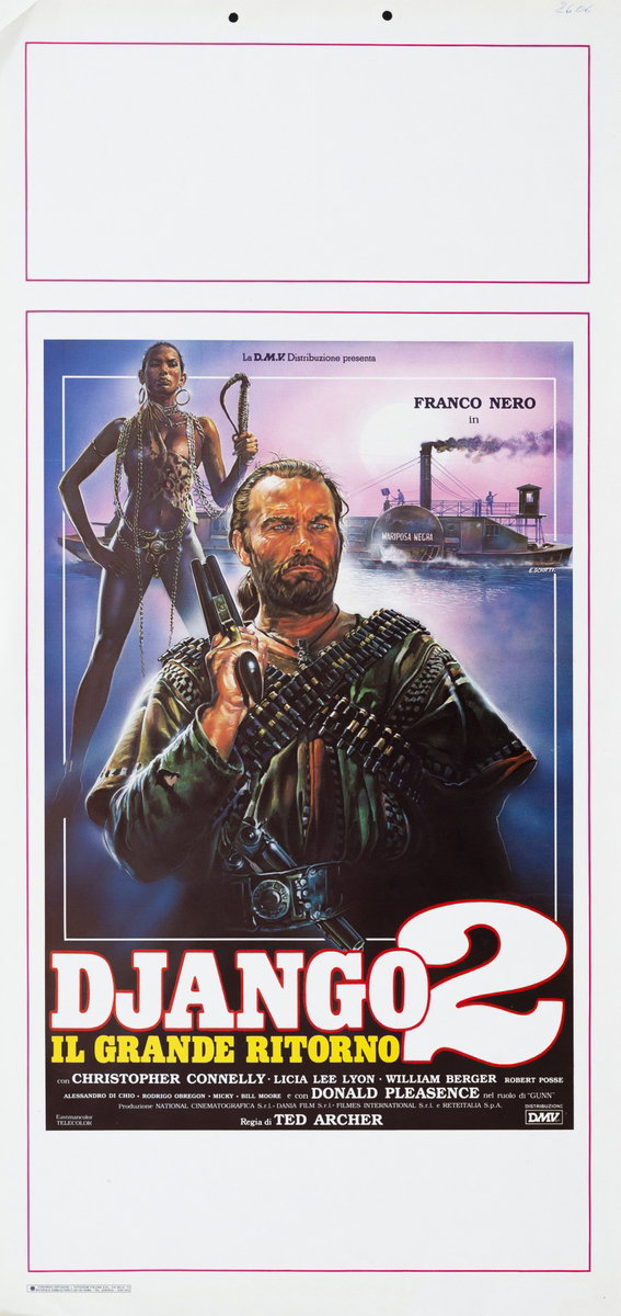 Locandina 2 for the film Django 2 - Il grande ritorno (1987), painted by Enzo Sciotti