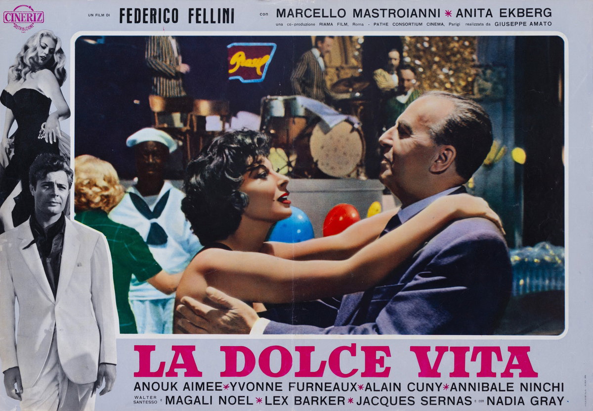 Fotobusta 3 per il film La dolce vita (1960)